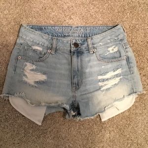 American Eagle High Waisted Cutoff Denim Shorts